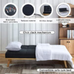 Odin 3-Seater Fabric Sofa Bed with USB Port