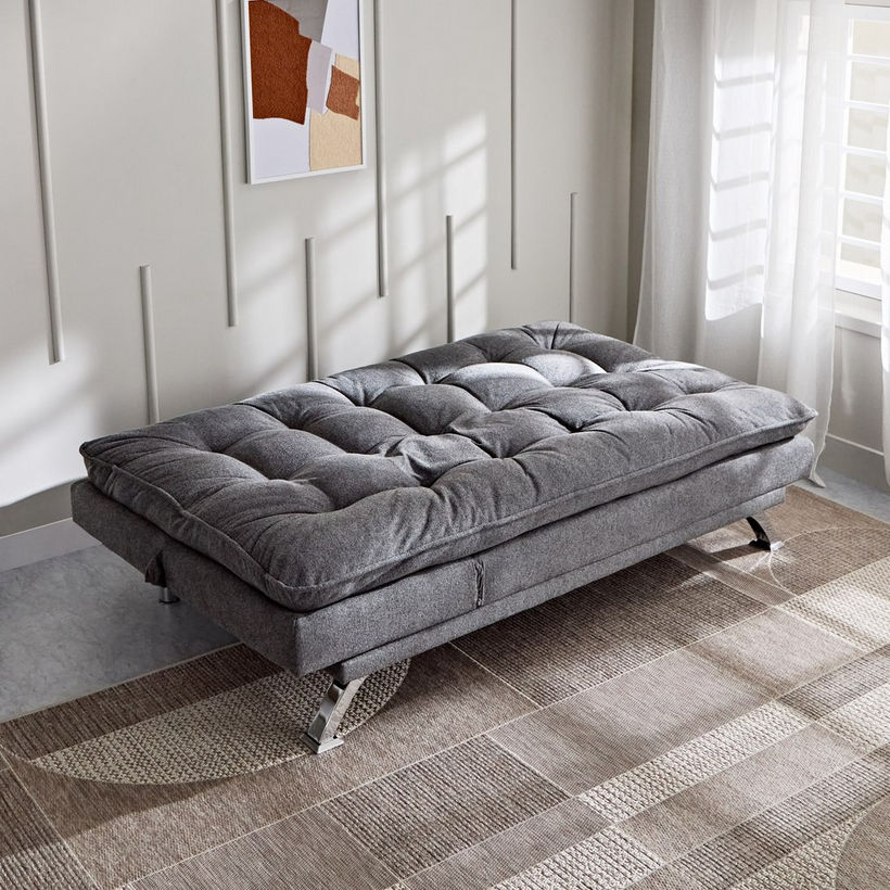 Titanium 3-Seater Fabric Sofa Bed with USB Port - Image 5