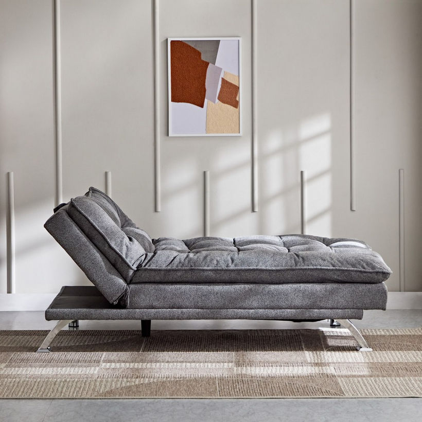 Titanium 3-Seater Fabric Sofa Bed with USB Port - Image 8