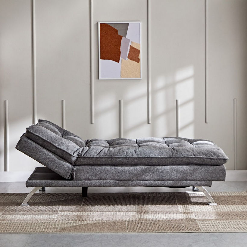 Titanium 3-Seater Fabric Sofa Bed with USB Port - Image 9