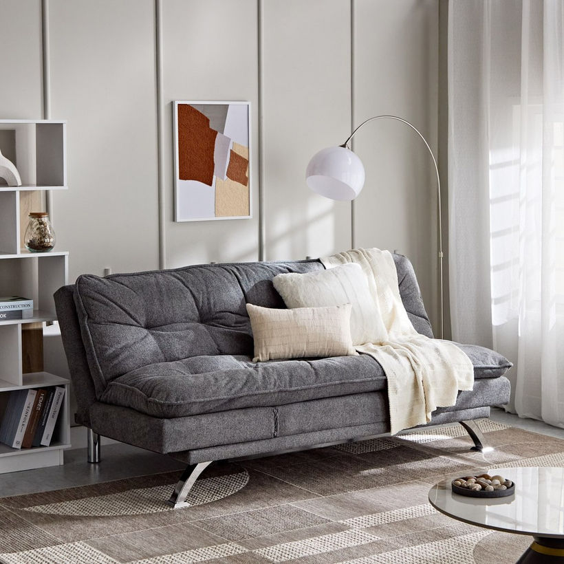 Titanium 3-Seater Fabric Sofa Bed with USB Port - Image 16