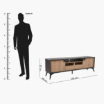 Luxembourg 1.8 Metre TV Unit for TVs up to 75 inches