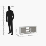 Trever 1.2 Metre TV Unit for TVs up to 50 inches