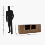 Larson 1.8 Metre High TV Unit for TVs up to 75 inches