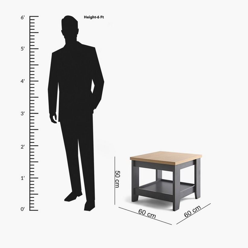 Sky Wooden Top End Table - Image 2