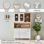 Alford 3-Door Kitchen Cabinet with Drawer and Hutch