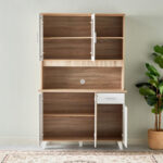 Alford 3-Door Kitchen Cabinet with Drawer and Hutch