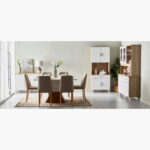 Alford 3-Door Kitchen Cabinet with Drawer and Hutch