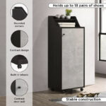 Rover 18-Pair Portable Shoe Cabinet with Rack Storage