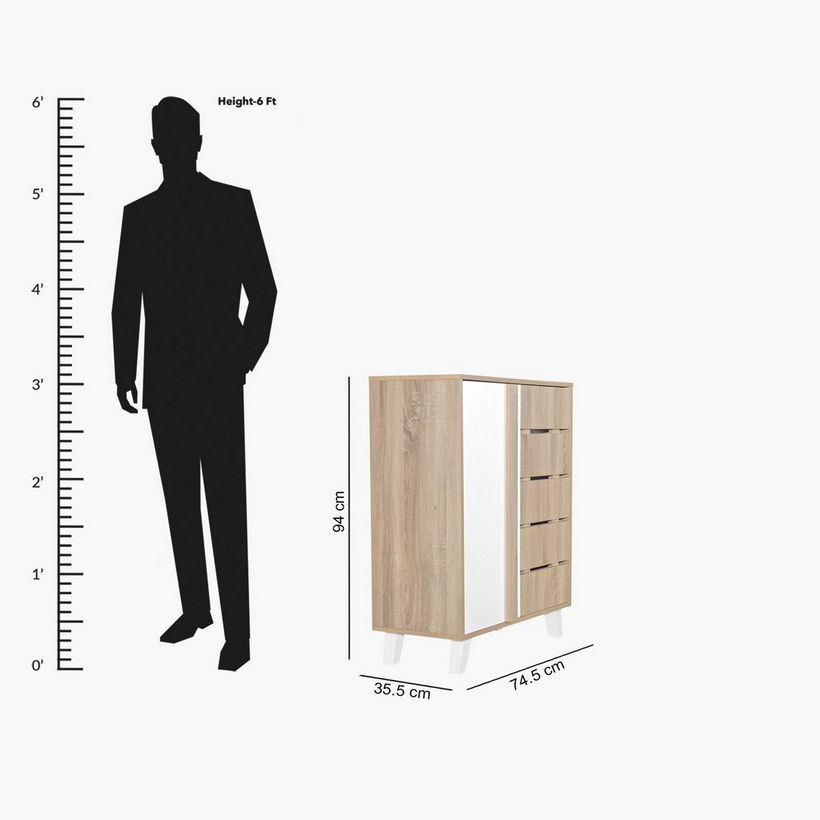 Alford 12-Pair Shoe Cabinet with 2 Doors - Image 2