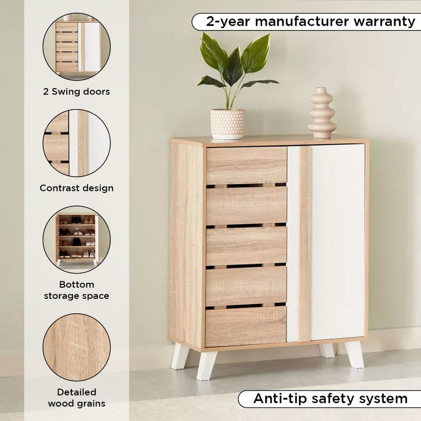 Alford 12-Pair Shoe Cabinet with 2 Doors - Image 5