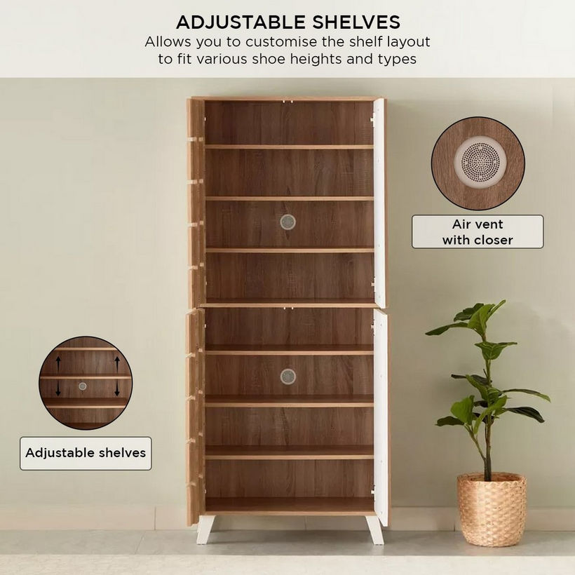 Alford 24-Pair Tall Shoe Cabinet with 4 Doors - Image 8