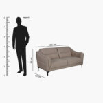 Kelston 3-Seater Fabric Sofa