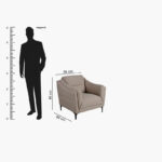 Kelston Fabric Armchair Sofa