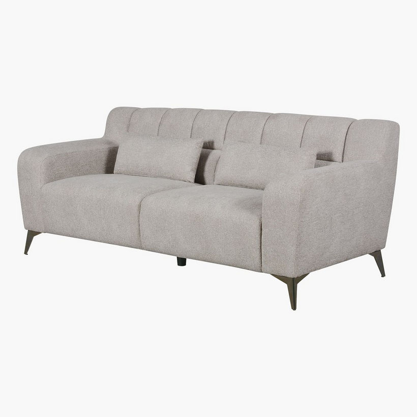 Magnum 3-Seater Fabric Sofa with 2 Cushions - Image 3