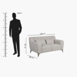 Magnum 2-Seater Fabric Sofa with 2 Cushions