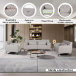 Magnum 2-Seater Fabric Sofa with 2 Cushions