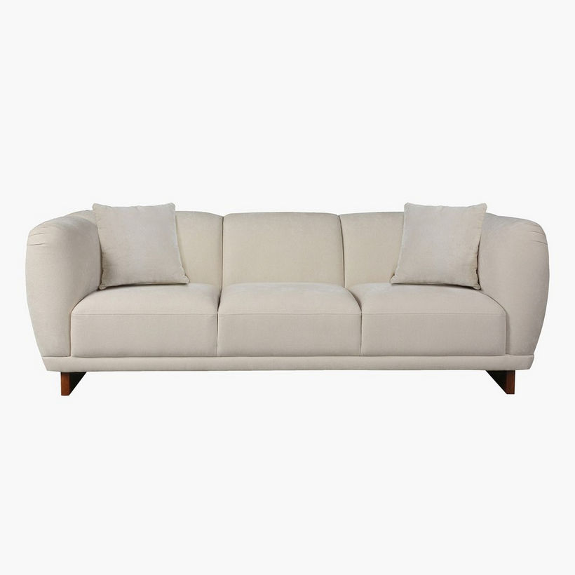 Clarkston 3-Seater Fabric Sofa with 2 Cushions - Image 3