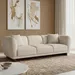 Clarkston 3-Seater Fabric Sofa with 2 Cushions - Image 11