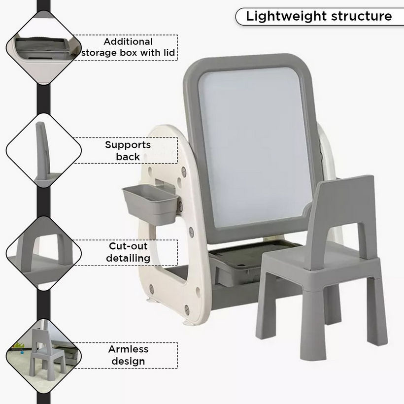 Iris Oslo 4-in-1 Building Block Study Table with Chair and Easel - Image 9