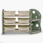 Iris Kinder 3-Tier Toy Organiser Bookcase with 6 Boxes