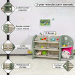 Iris Kinder 3-Tier Toy Organiser Bookcase with 6 Boxes