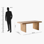 Cavon Clayton 6-Seater Solid Wood Dining Table