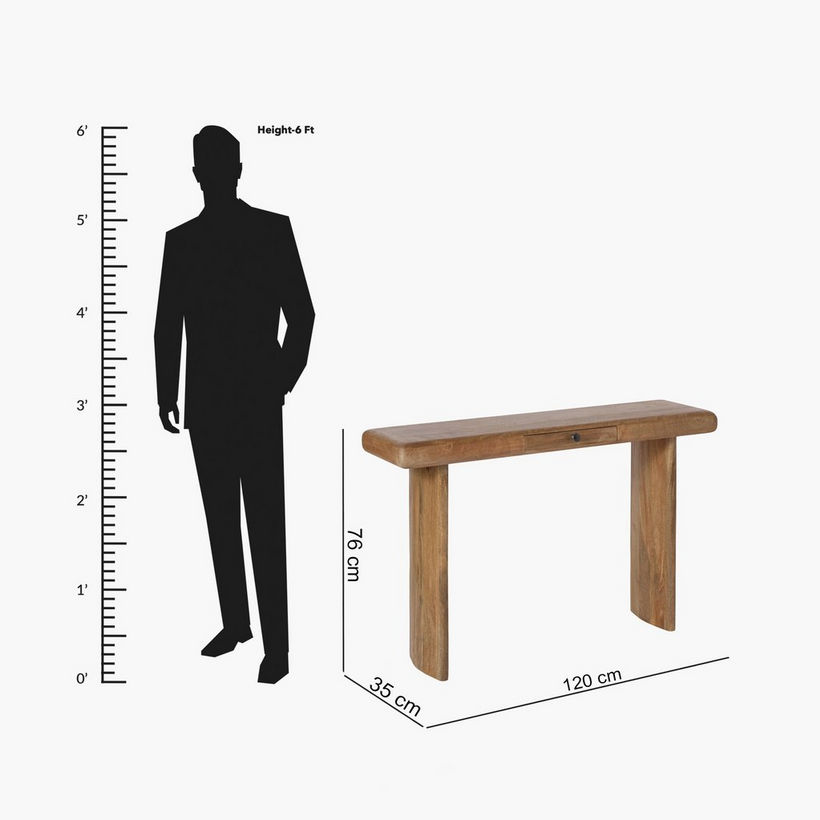 Cavon Clayton Solid Wood Console Table - Image 12