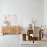 Cavon Clayton 4-Drawer Solid Wood Sideboard Buffet with 2 Doors