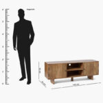 Cavon Clayton 1.5 Metre Solid Wood TV Unit for TVs up to 65 inches