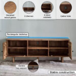 Cavon Clayton 1.5 Metre Solid Wood TV Unit for TVs up to 65 inches