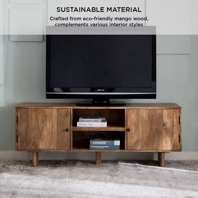 Cavon Clayton 1.5 Metre Solid Wood TV Unit for TVs up to 65 inches - Image 7