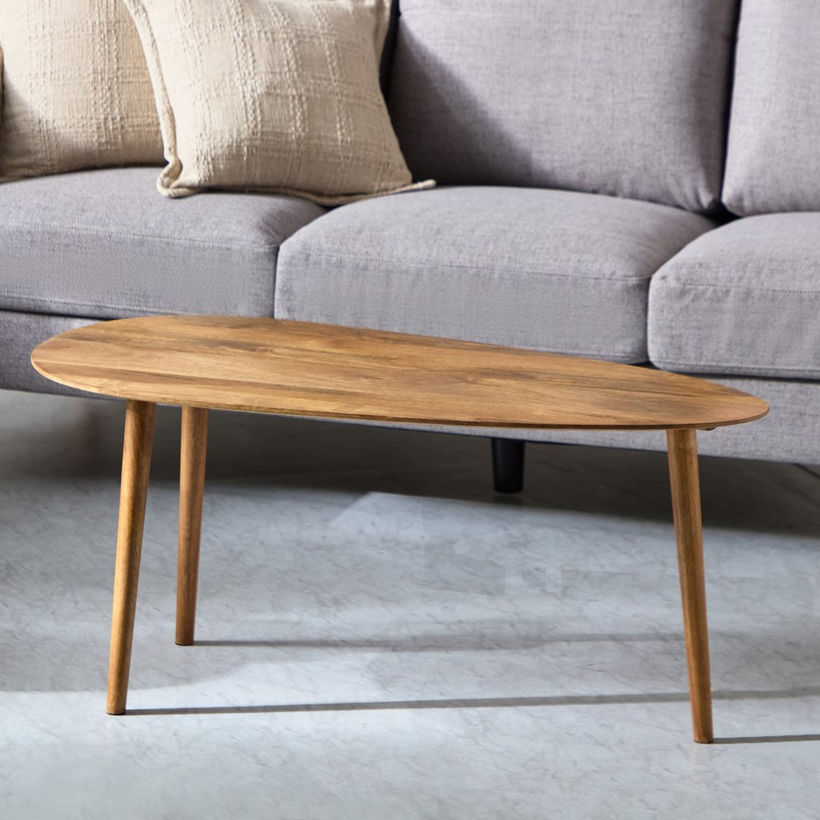 Vendra Mourya Oval Solid Wood Coffee Table - Image 3