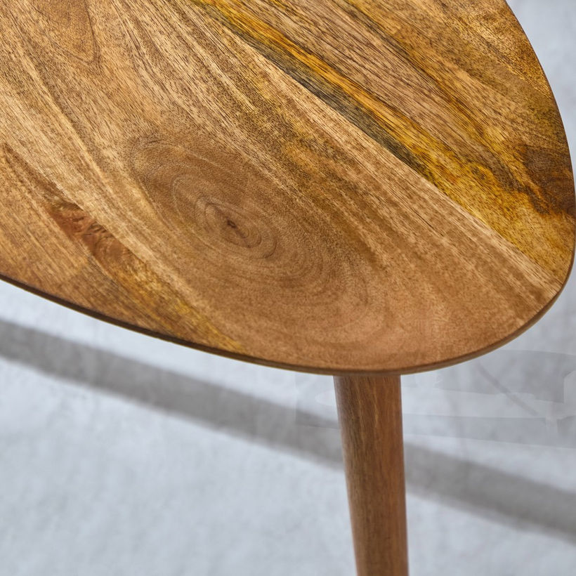 Vendra Mourya Oval Solid Wood Coffee Table - Image 5