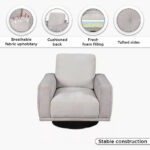 Texas Armchair Fabric Sofa with Swivel