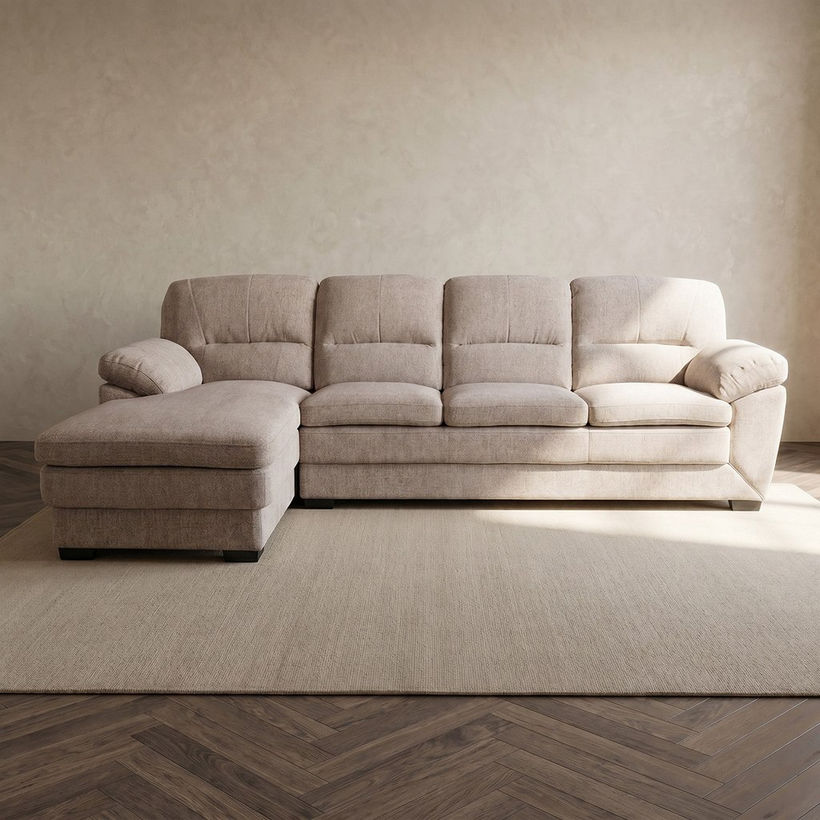 Leonardo 4-Seater Left Corner Fabric Sofa - Image 3