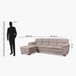 Leonardo 4-Seater Left Corner Fabric Sofa