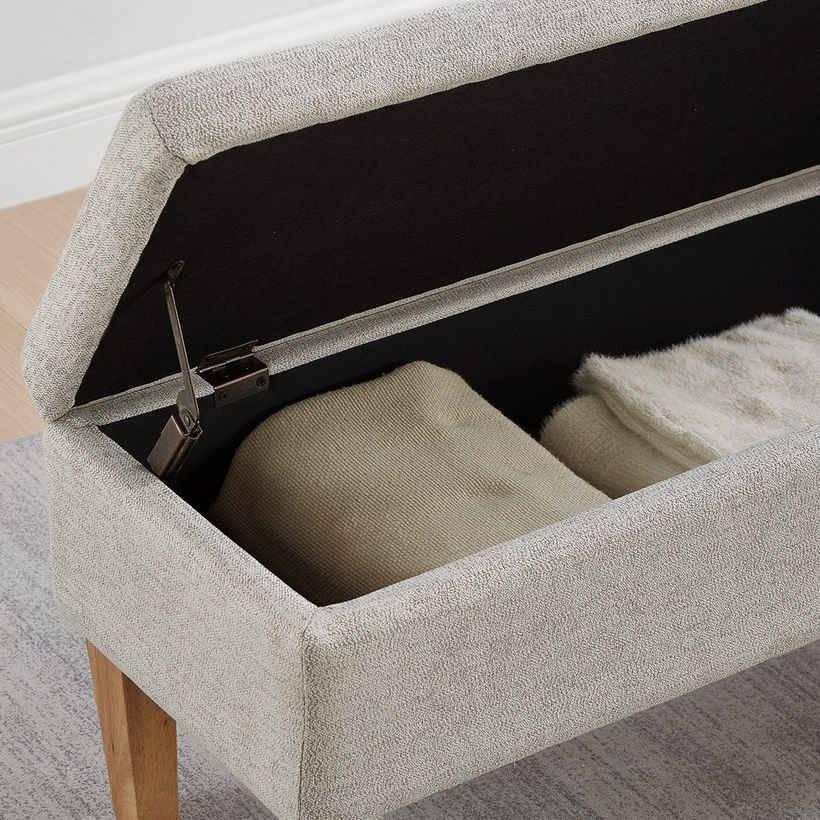 Carol Fabric Bench with Storage - Image 4