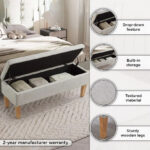Carol Fabric Bench with Storage