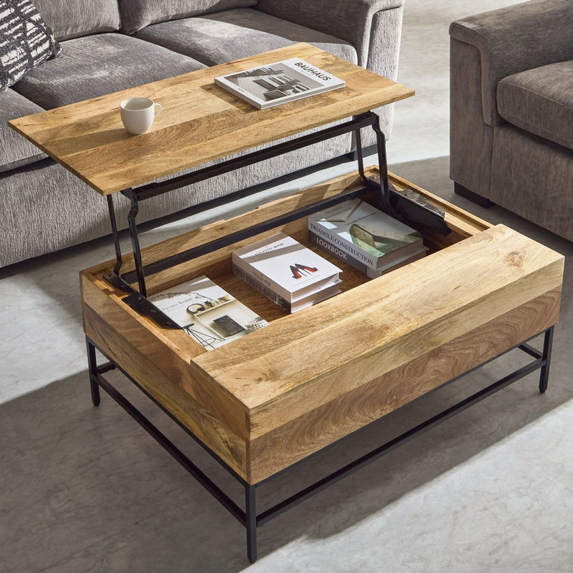 Cavon Amigo Solid Wood Lift Top Coffee Table - Image 5