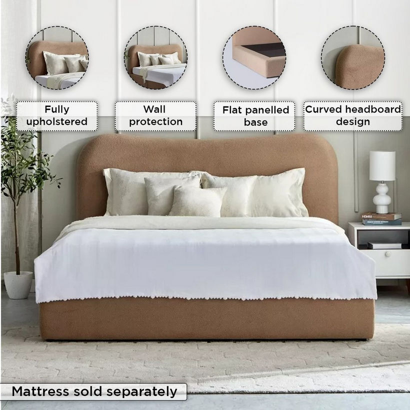 Movo Marwell Rizzoli Upholstered Queen Bed - 160x200 cm - Image 5