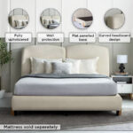 Movo Nordica Abby Upholstered Queen Bed - 160x200 cm