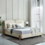 Movo Nordica Abby Upholstered King Bed - 180x200 cm