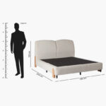 Movo Nordica Abby Upholstered King Bed - 180x200 cm