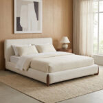 Movo Pearl Tuscany Upholstered Queen Bed - 160x200 cm
