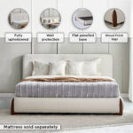Movo Pearl Tuscany Upholstered Queen Bed - 160x200 cm