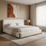 Movo Pearl Tuscany Upholstered King Bed - 180x200 cm