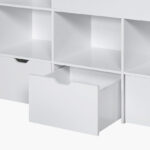 Movo Vanilla Cosmic Storage Cabinet and Bookcase with 3 Drawers