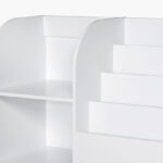 Movo Vanilla Cosmic Storage Cabinet and Bookcase with 3 Drawers