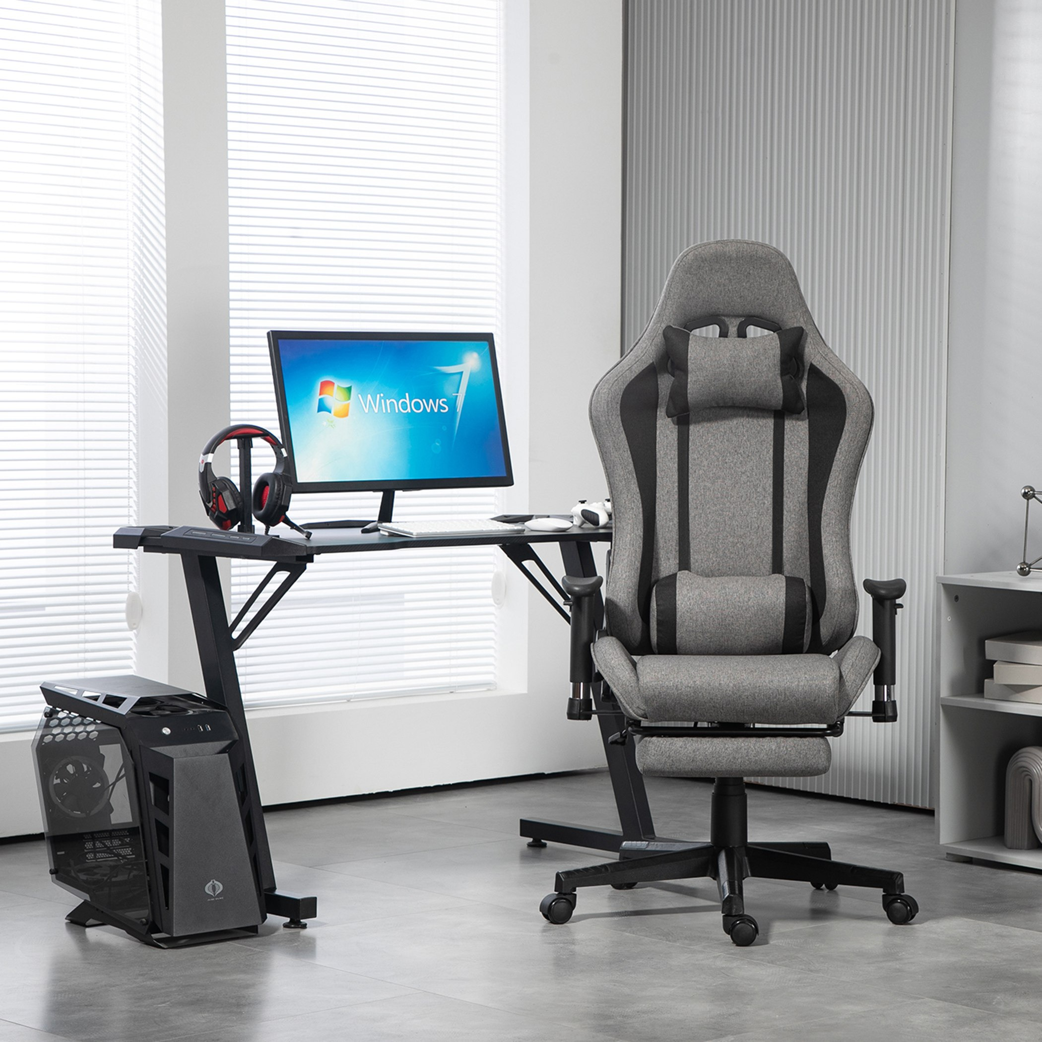 Troy Gaming Chair with Footrest